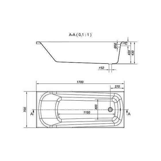 NAO Ванна 170x70 Киев