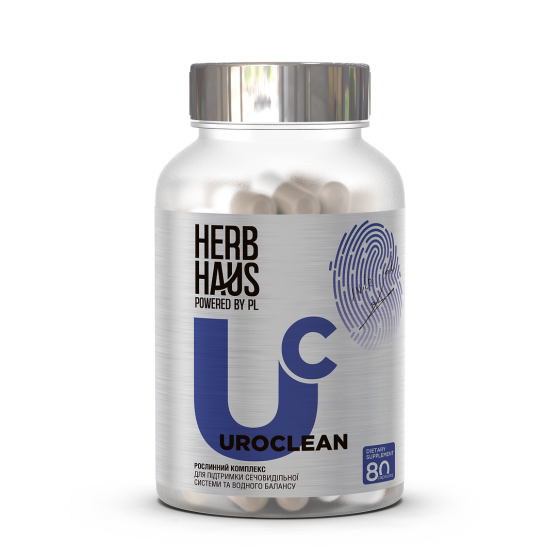 Дієтична добавка для підтримки сечовидільної системи та водного балансу UROCLEAN HerbHaus капсули №80 Дніпро