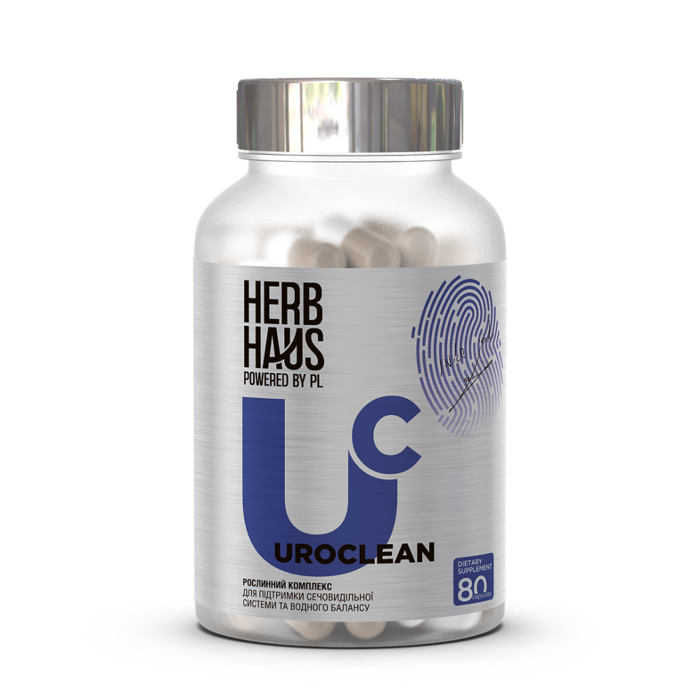 Дієтична добавка для підтримки сечовидільної системи та водного балансу UROCLEAN HerbHaus капсули №80 Дніпро - фото 1