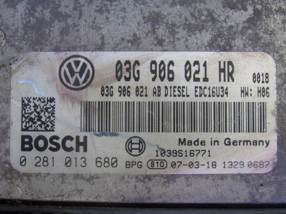 Блок керування двигуном VW Caddy 1.9 tdi 2004-2010 (03G906021HR) Ковель - фото 3