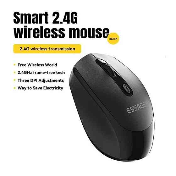 Миша безпровідна ESSAGER (Color box)Spirituel 2.4G wireless mouse Black (ESBWX-LD01-Z) Киев