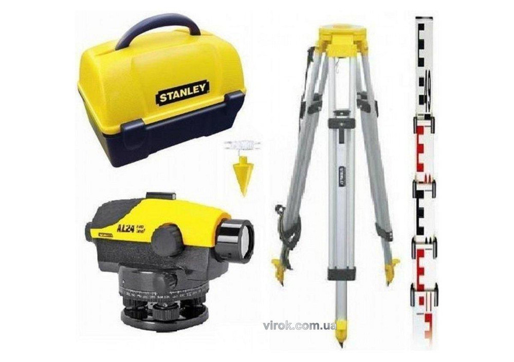 Нівелір оптичний STANLEY "AL24 GVP" з штативом і геодезичною лінійкою l= 5 м Одеса - фото 1
