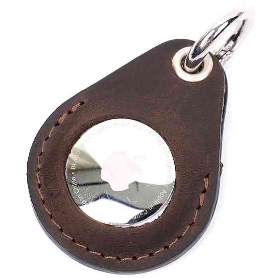 Надійний брелок-тримач для Apple AirTag із вінтажної шкіри GRANDE PELLE 11615 Коричневий Київ