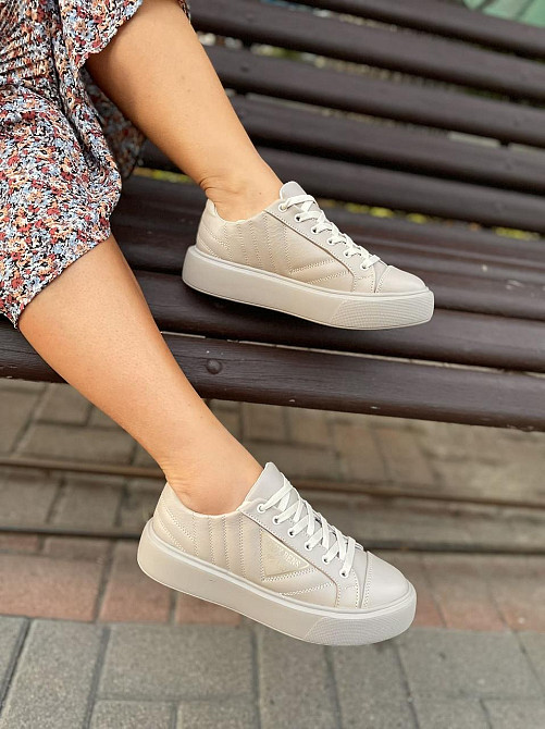 ALEX BENZ Кросівки жіночі ALEX BENZ 1016 капучіно (весна-осінь, шкіра натуральна) (4775) Коломия - фото 5