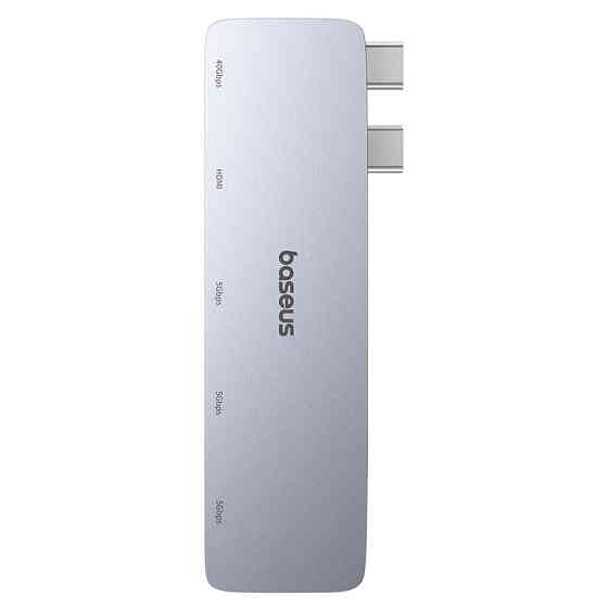 USB-хаб Baseus UltraJoy Series 5-Port HUB Space Grey (USB-C*2 to USB-C 40Gbps*1+HDMI 4K@30Hz*1+USB3.0*3） Одеса