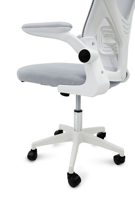 Стілець офісний Тонус, світло-сірий/білий Киев - изображение 6