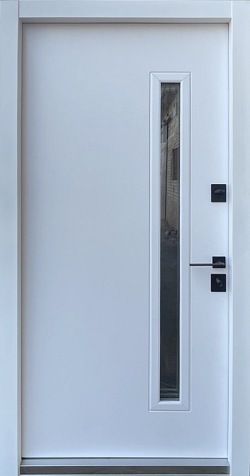 Двери уличные со стеклопакетом, STRAJ Proof, модель Rio-S loft,vin 23/vin.Белый атлас  замки Mottura DP58-170, 870 Киев - изображение 2