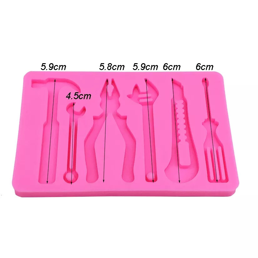 Силиконовая форма Набор инструментов 65 на 98 мм розовый Киев - изображение 3