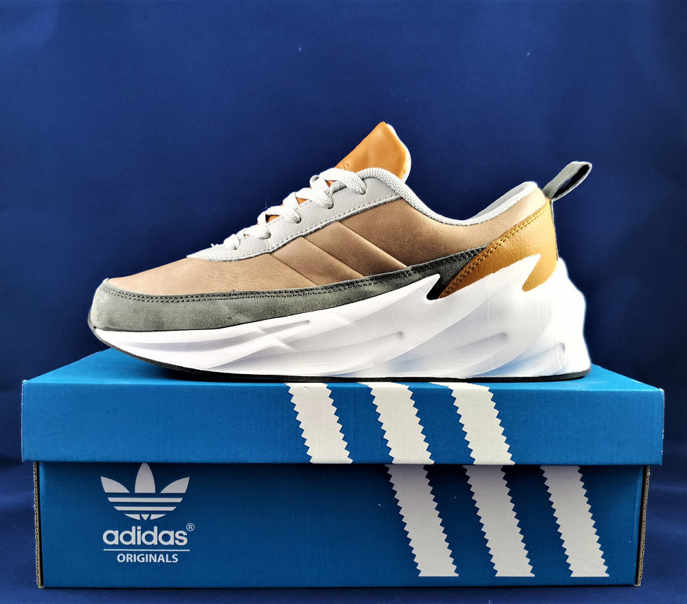 Кросівки Adidas $harks Сірі Чоловічі Адідас Бежеві Акула (розміри: 41,42,43,44,45) Відео Огляд Дніпро - фото 5