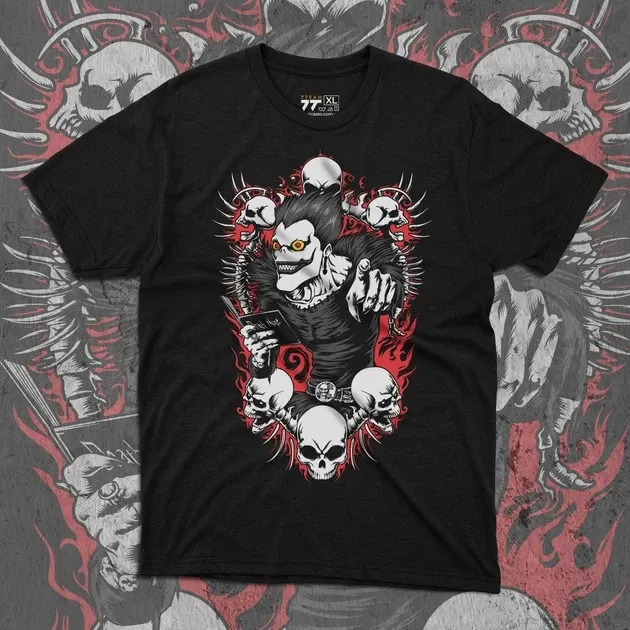 Футболка для подростка мальчика с принтом Тетрадь смерти Рюк 2 Размер 160 Anime10134 Днепр - изображение 1