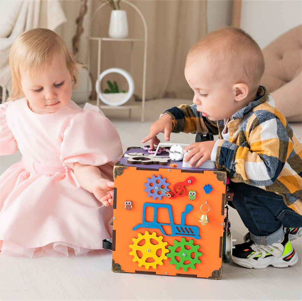 Маленький Бізікуб 23*23*23 Різнобарвний дитячий розвивальний куб Бізіборд Тернопіль - фото 7