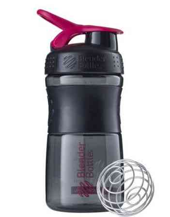 Шейкер спортивний (пляшка) BlenderBottle SportMixer Flip 20oz/590ml Black/Pink Каменское