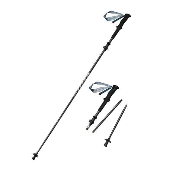 Трекінгова палиця Naturehike CNK2450DS013, 115-135 см, чорна Київ
