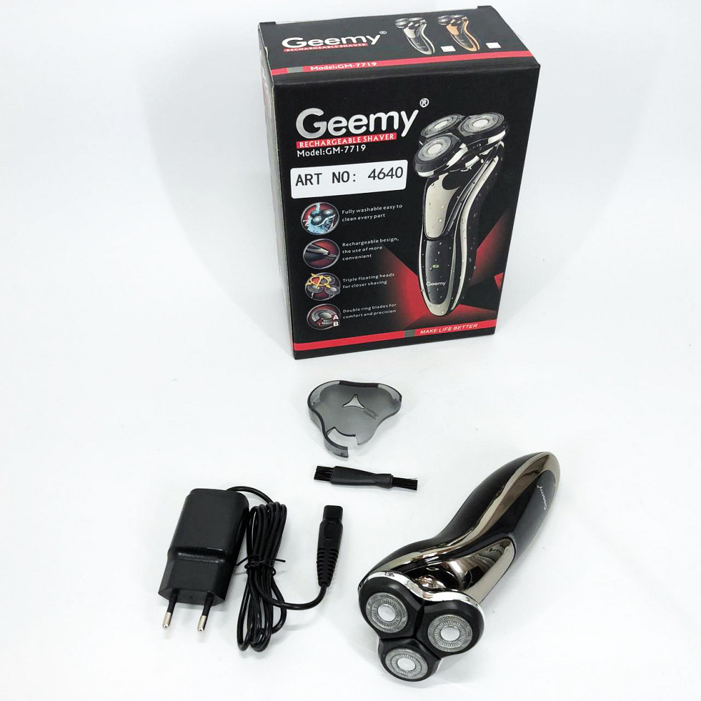 Электрическая бритва для ухода за бородой Gemei GM-7719, Компактная электробритва мужская FH-85 Львов - изображение 1