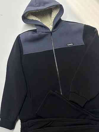 Чоловічий теплий костюм на флісі з хутром Сірий 56/58 Харків