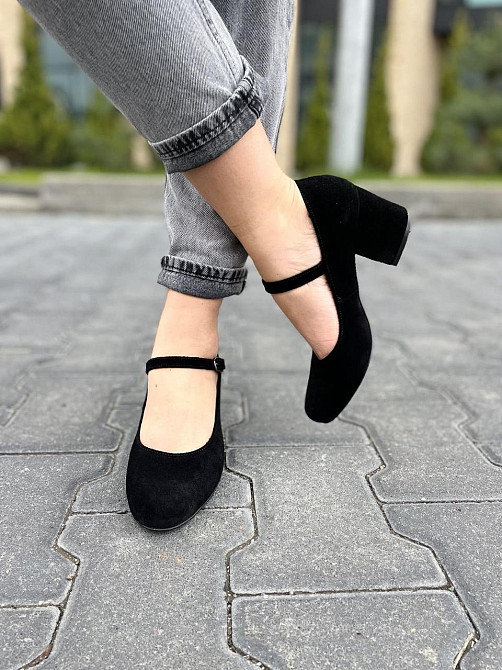 Nivelle Туфлі жіночі NIVELLE чорні натуральна замша каблук 6 см 36р.37р.38р. (1766/6030-6049) Коломия - фото 5