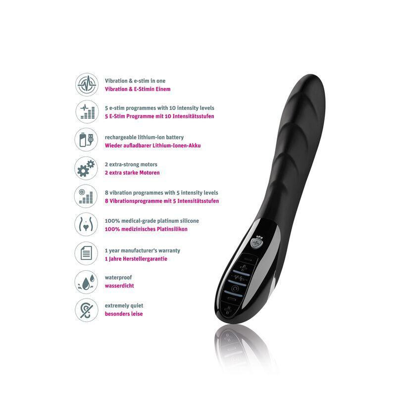 Вібратор з електростимуляцією Mystim Sizzling Simon eStim Black, міостімулятор Sex Aura Київ - фото 7