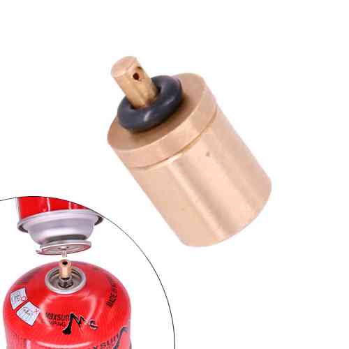 Переходник адаптер для заправки туристических Epi-gas газовых баллонов, медь Винница