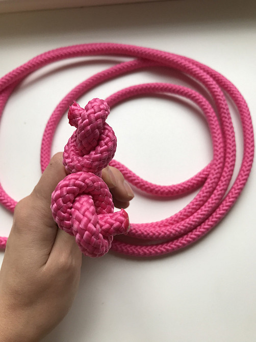 Скакалка гімнастична для гімнастики художньої 3 метри рожева 10 мм дитяча спортивна мотузкова Кам'янське - фото 3