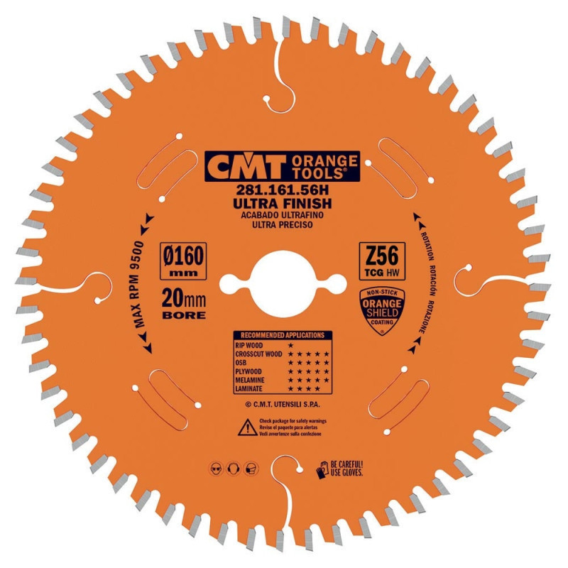 Пиляльний диск для ДСП та ламінату CMT 160x20x56z K2.2/1.6 -3° Neg (281.161.56H) Одесса - изображение 1