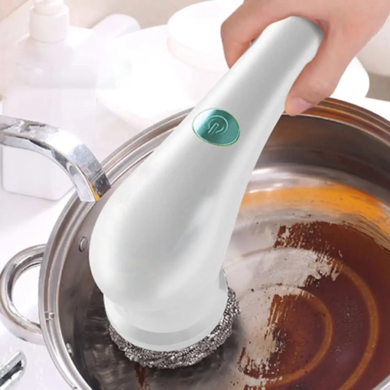 Уцінка Електрична щітка для прибирання Magic Brush, бездротова, акумуляторна/USB, 3 насадки, для ванної та кухні Київ