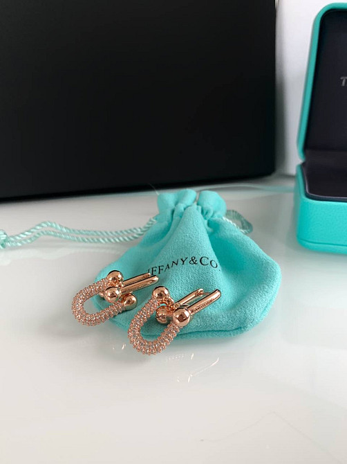 Tiffany hardwear серьги розовое золото (покрытие) в роскошной подарочной упаковке Одесса - изображение 6