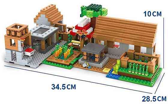 Лего Майнкрафт Деревня жителей с Драконами, 938 деталей Lego MINECRAFT. Харьков