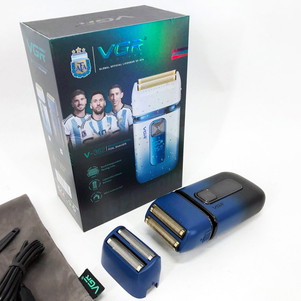 Мужская бритва на батарейках VGR, Мужская водонепроницаемая аккумуляторная бритва BP-32 Львов - изображение 18