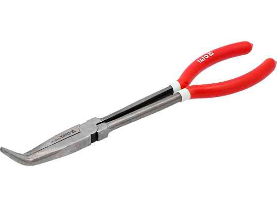 Щипці вигнуті під 45° подовжені YATO : L= 285 мм, HRC 50, Cr-V [12/60] Одеса