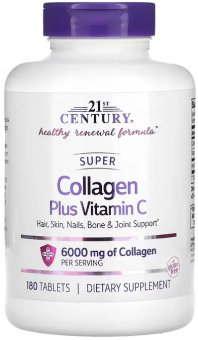 Супер коллаген с витамином С 21st Century Super Collagen + C 180 таб Киев - изображение 1