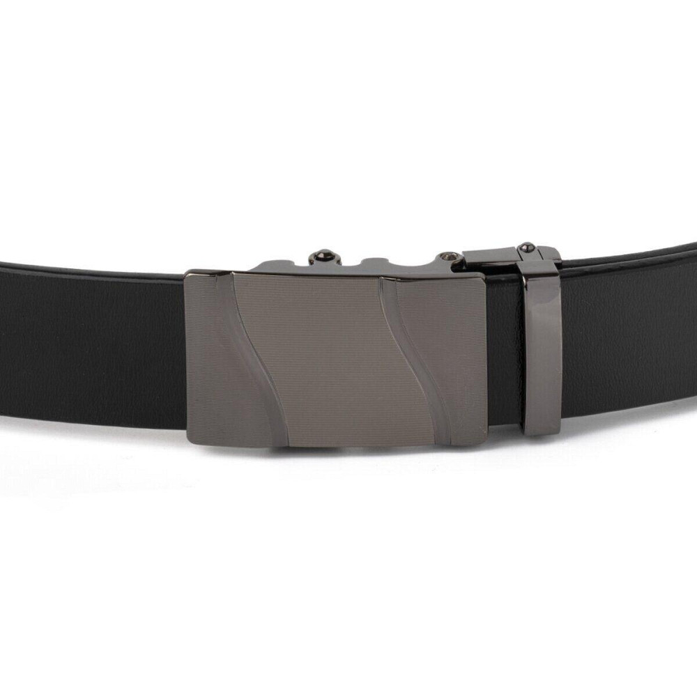 Ремінь чоловічий c затемненій пряжкою хвиля Vintage 20250 Чорний Київ - фото 4