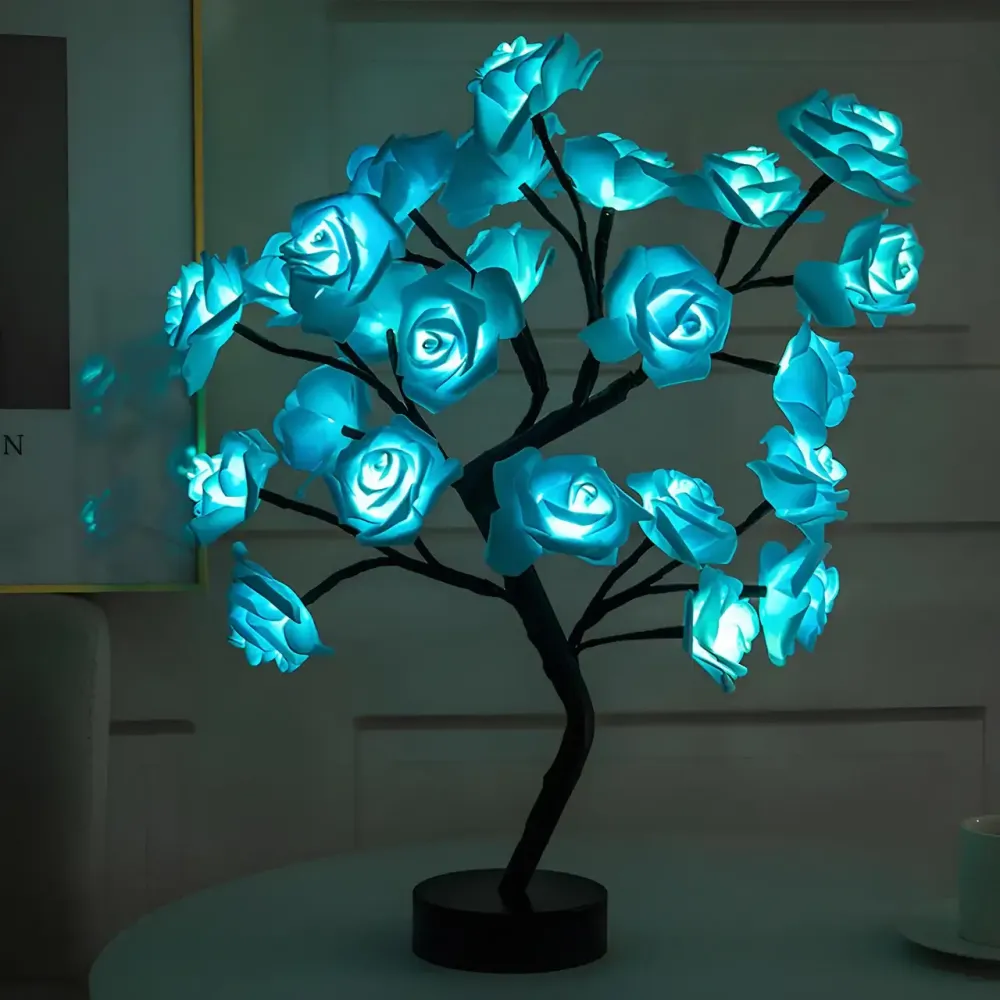Дерево из роз RESTEQ. Дерево ночник с розами. Светодиодная лампа настольная с розами, USB. LED ночник Киев - изображение 7