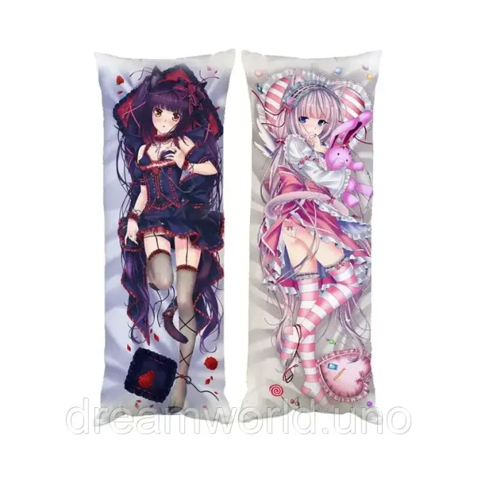 Подушка дакімакура Чокола Ваніла Nekopara декоративна подушка для обіймання 60х200 Харків - фото 1