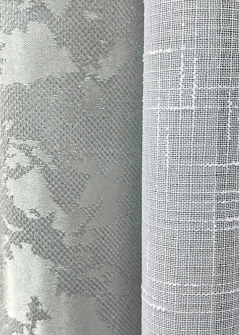Комплект готових штор VR-Textil Льон мармур Pavliani ХО № 1911ш Світло-сірий 150х250 см 2 шт (39-975) Київ - фото 7