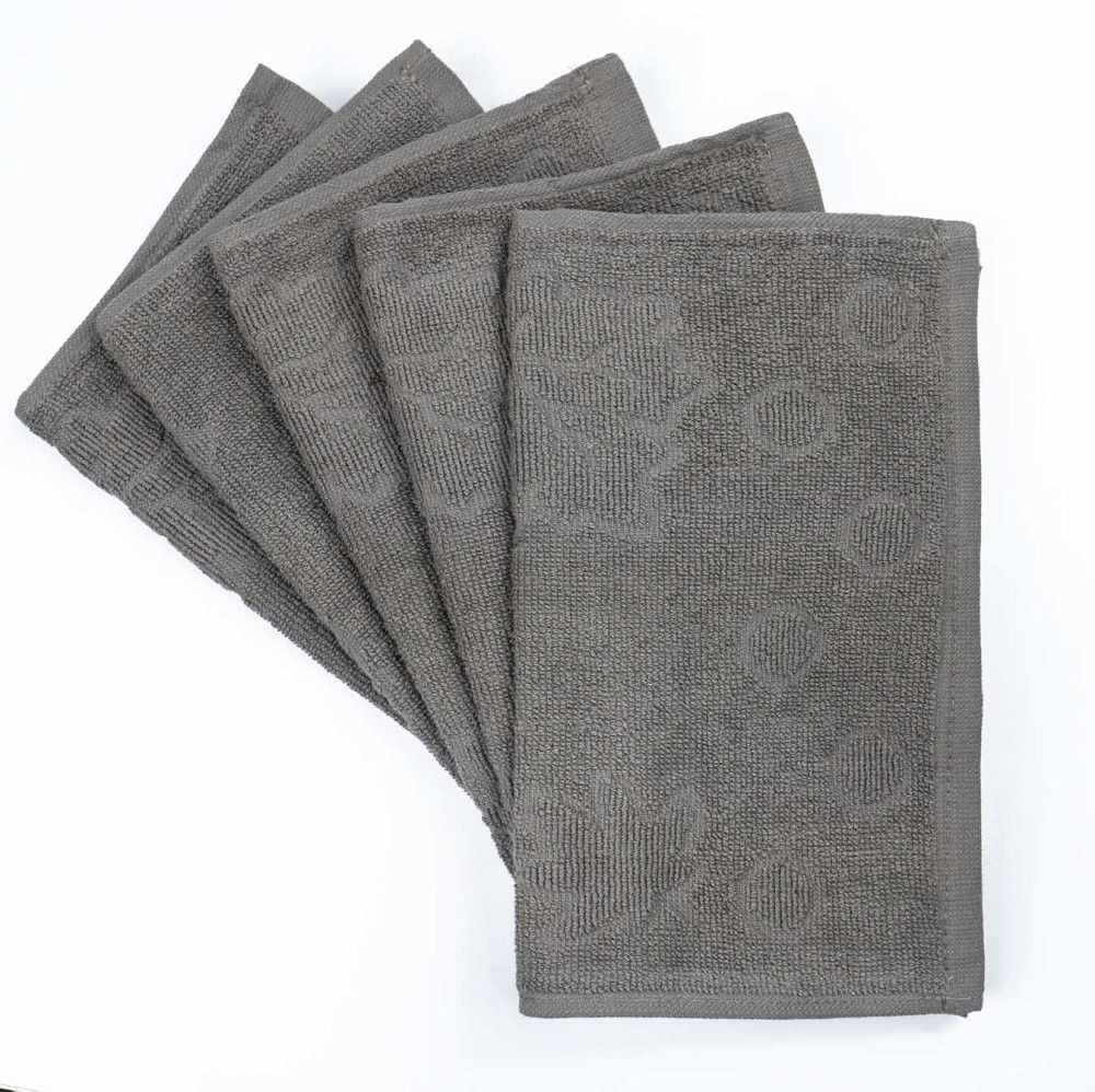 Кухонна жакардова серветка GM Textile 25х45 см 380 г/м2 (Попелястий) Суми - фото 2