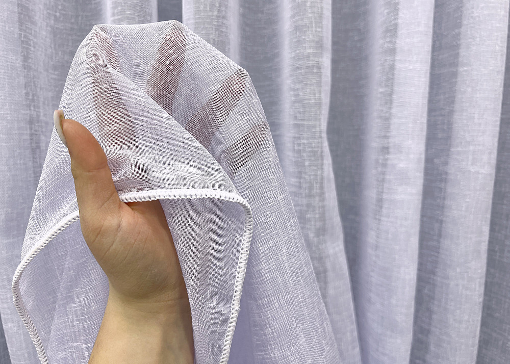 Тюль VR-Textil 2027т Льон однотонний Світло блакитний 400х270 см (42-1097) Київ - фото 4