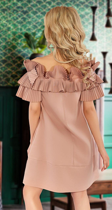 Стильне бежеве плаття Київ - фото 3