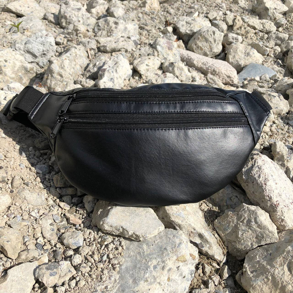 Сумка на пояс мужская бананка кожаная поясная экокожа компактная Київ - фото 2