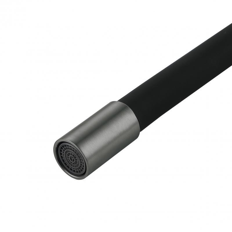 Змішувач для кухні Lidz Aria 015F3 (k35) з гнучким виливом LDARI015F3BGRP49564 графіт/чорний Київ - фото 6
