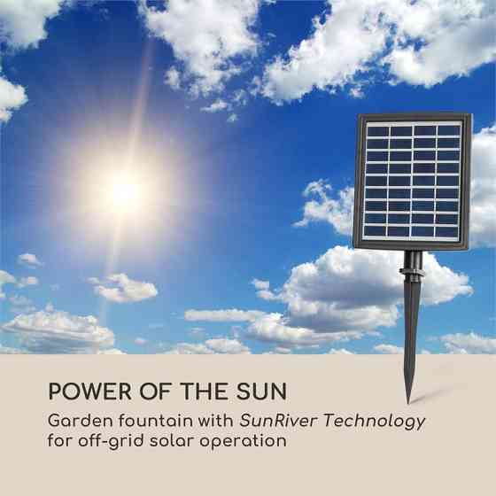 Мантуанский каскадный фонтан, солнечный фонтан, садовый фонтан, 4 уровня, работа от батареи, 2,8 Вт, солнечная Ровно