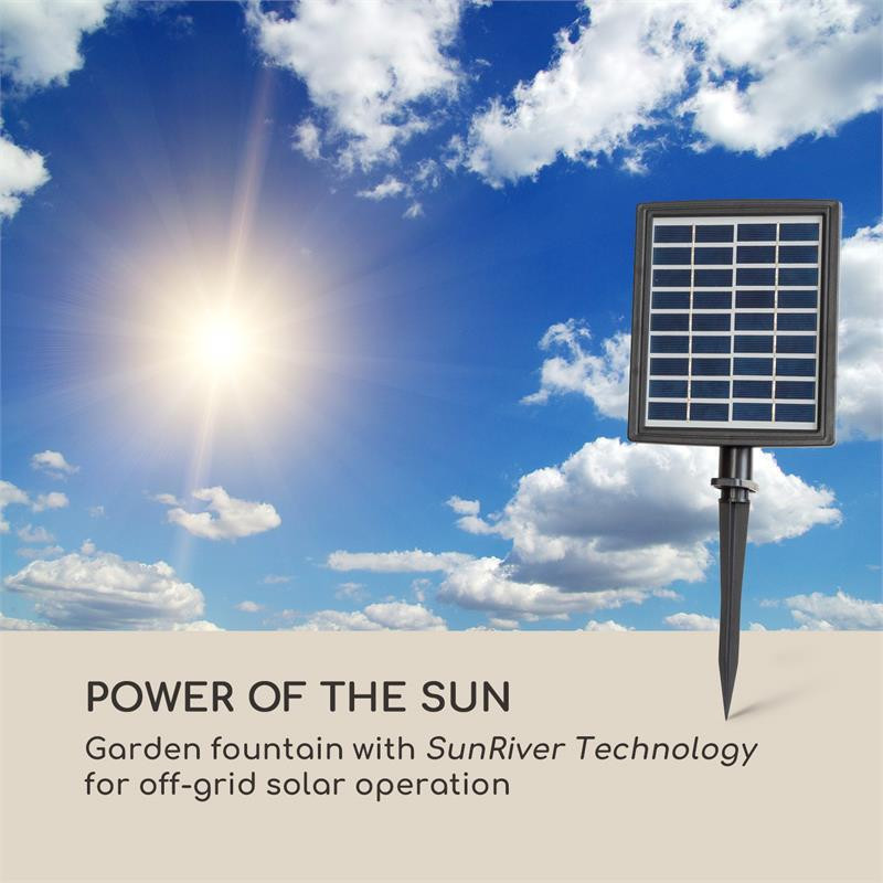 Мантуанский каскадный фонтан, солнечный фонтан, садовый фонтан, 4 уровня, работа от батареи, 2,8 Вт, солнечная Ровно - изображение 2