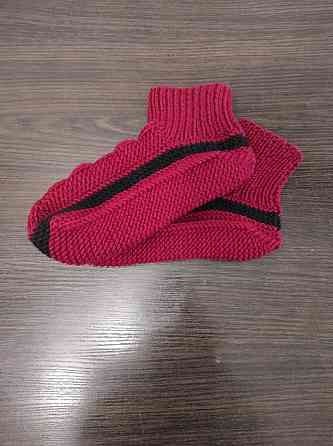 Тапочки-носки теплые вязаные (ручная работа)  топ Киев