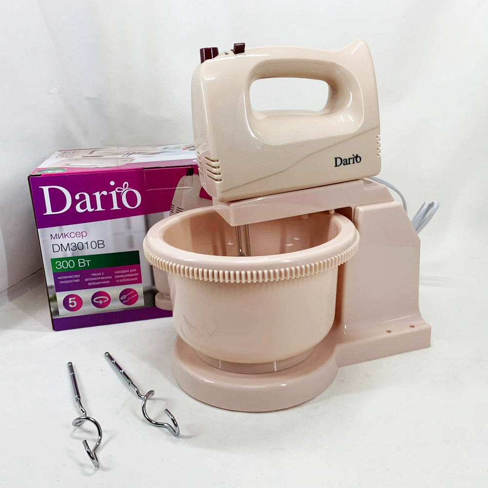 Міксер кухонний ручний для дому Dario DM3010B 300 Вт, Міцний ручний міксер для щоденного використання WA-17 Івано-Франківськ - фото 2