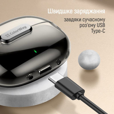 Навушники ColorWay Slim TWS-2 Earbuds Black (CW-TWS2BK) Вінниця - фото 2