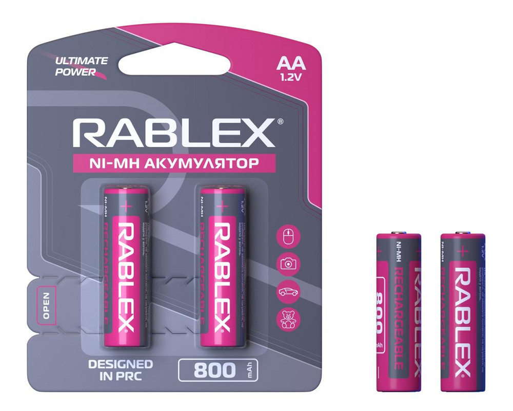 Аккумулятор Rablex HR6/AA Ni-MH 800mAh 1.2V 1 шт. Днепр - изображение 1