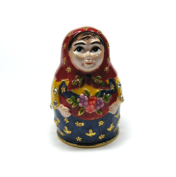 Наперсток колекційний сувенірний Матрьошка Київ - фото 1