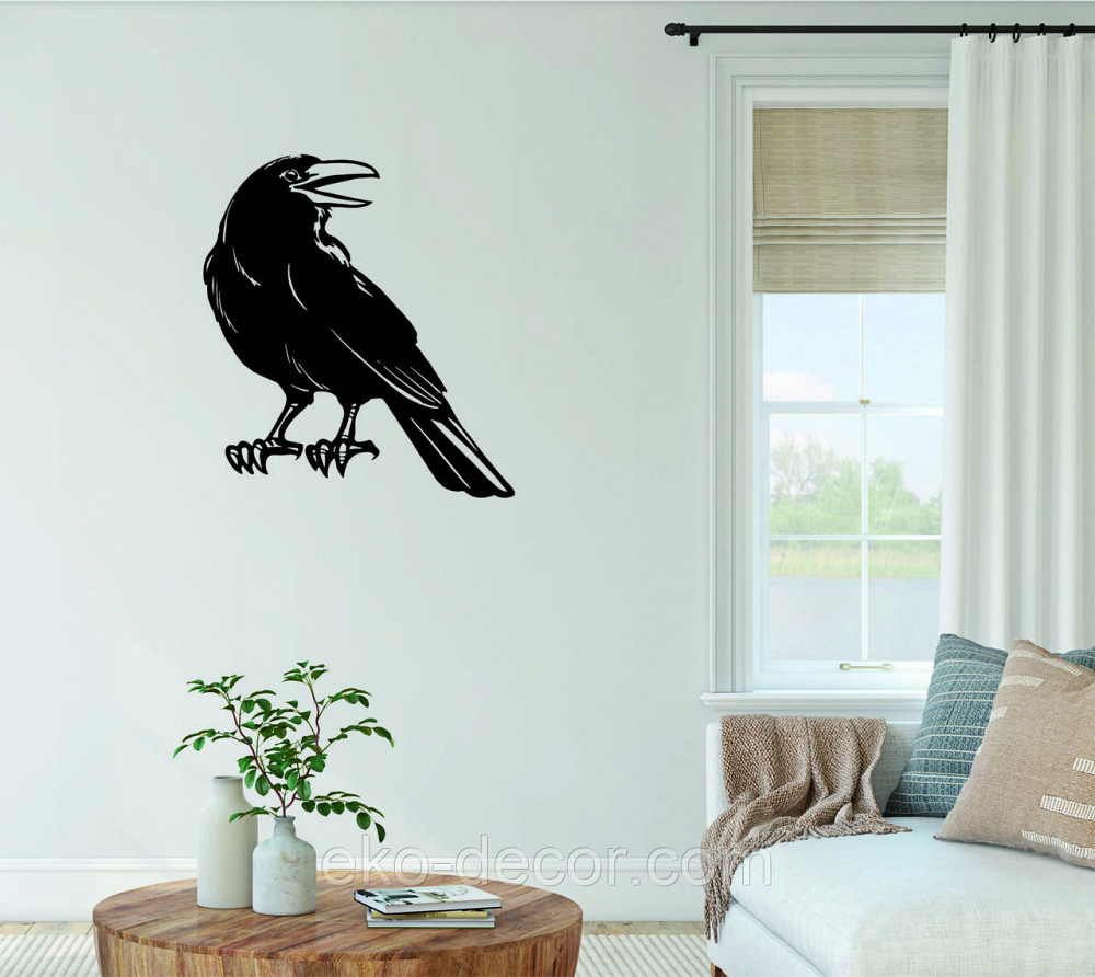 Декоративное настенное Панно «Ворон» Декор на стену Киев - изображение 5