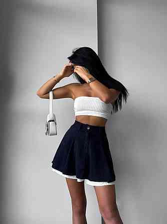 Женская трендовая юбка-шорты вельвет + коттон Одесса