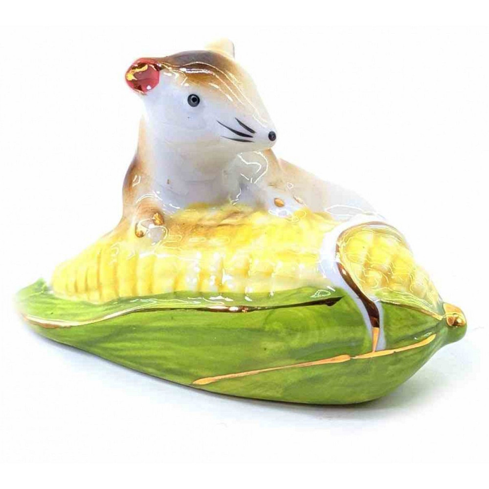 Статуэтка из фарфора Мышь на кукурузе Киев - изображение 1