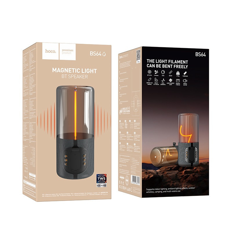 Портативна колонка HOCO BS64 Rocker сірого кольору Київ - фото 1